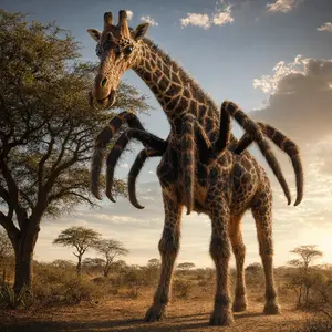 Giraffe + Tarantula