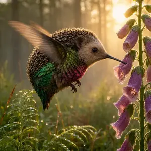Hedgehog + Hummingbird