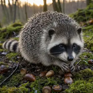 Hedgehog + Raccoon