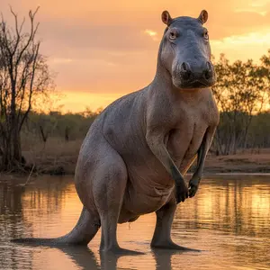 Hippopotamus + Kangaroo