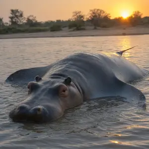 Hippopotamus + Stingray