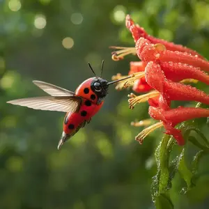 Hummingbird + Ladybug