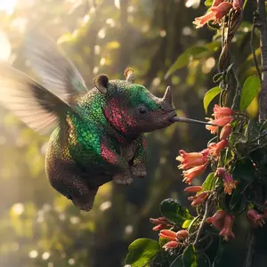 Hummingbird + Rhinoceros
