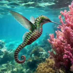 Hummingbird + Seahorse
