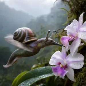 Hummingbird + Snail