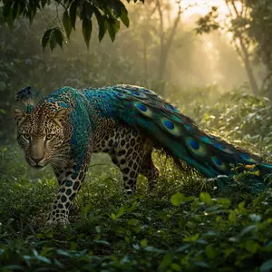 Leopard + Peacock