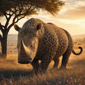 Leopard + Rhinoceros