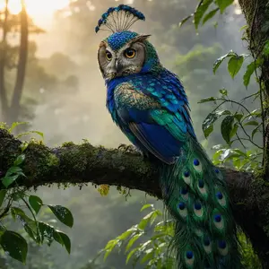 Owl + Peacock