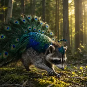 Peacock + Raccoon