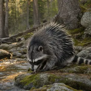 Porcupine + Raccoon
