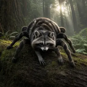 Raccoon + Tarantula