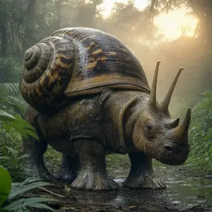 Rhinoceros + Snail