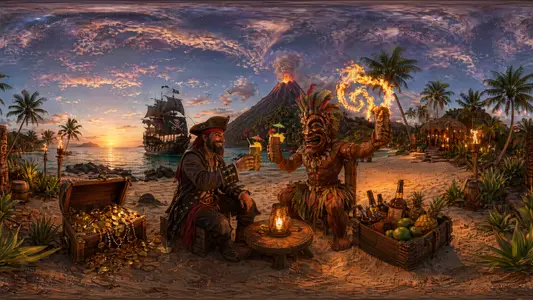 Pirate And Tiki God Feast