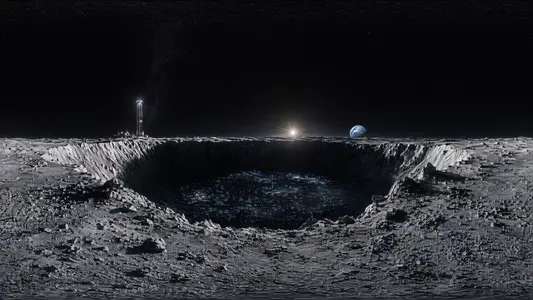 Shackleton Crater at the Lunar South Pole