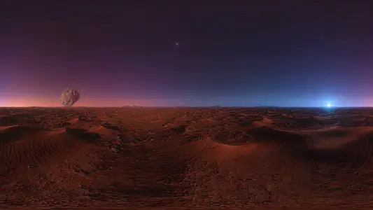 Phobos Rising Over Mars