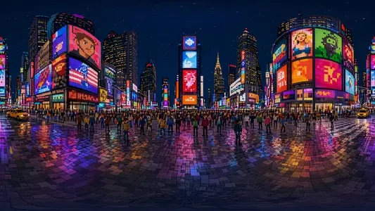 Pixelated Times Square