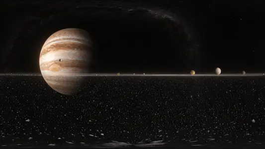 Jupiter's Ring System Edge-On