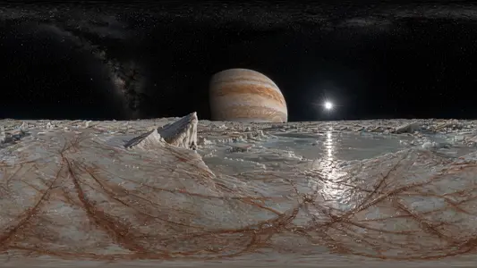 Europa's Frozen Surface