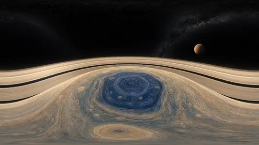 Saturn from Above the Rings