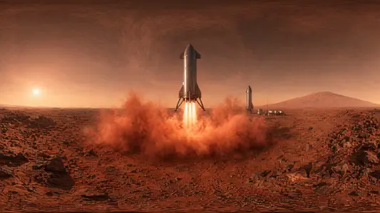 Starship Landing on Mars