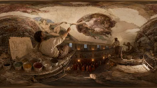 Michelangelo Paints the Sistine