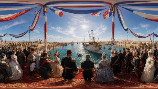 The Suez Canal Opens