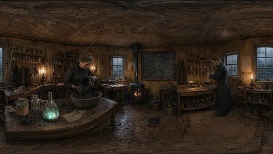 Marie Curie in Her Lab