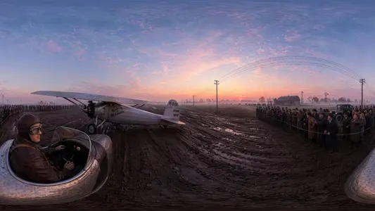 Charles Lindbergh Takes Off