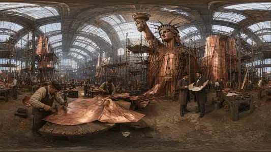Construction of the Statue of Liberty