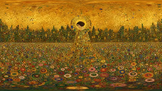 Inside a Klimt Golden Garden