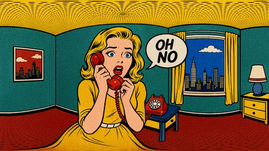 Inside a Lichtenstein Comic Panel