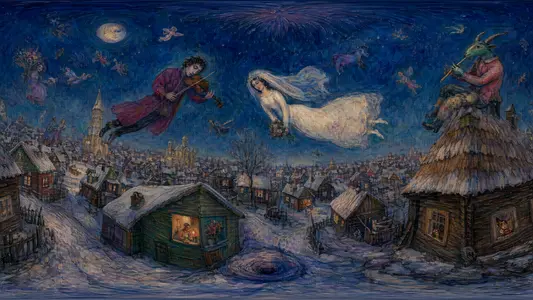 Inside a Chagall Floating Village