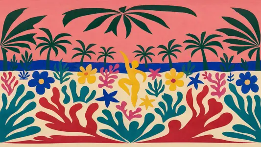 Inside a Matisse Paper Cutout Garden