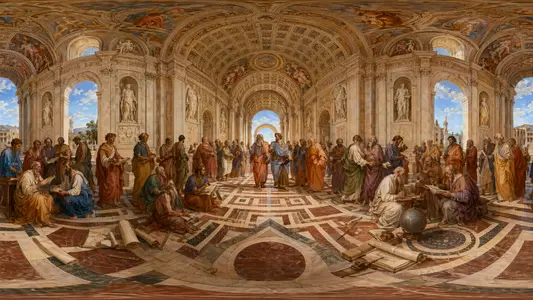 Inside Raphael's School of Athens