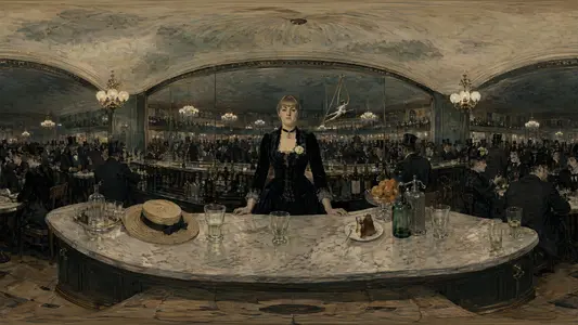 Inside a Manet Parisian Cafe