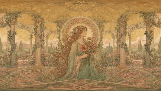 Inside a Mucha Art Nouveau Poster