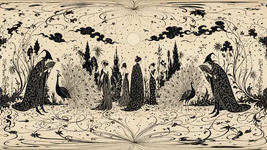 Inside a Beardsley Ink Garden