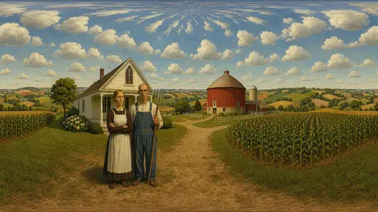 Inside Grant Wood's Iowa Field