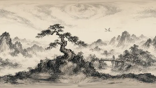 Inside a Sumi-e Mountain