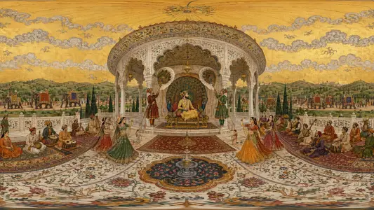 Inside a Mughal Miniature Court