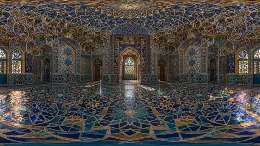 Inside an Islamic Tile Hall