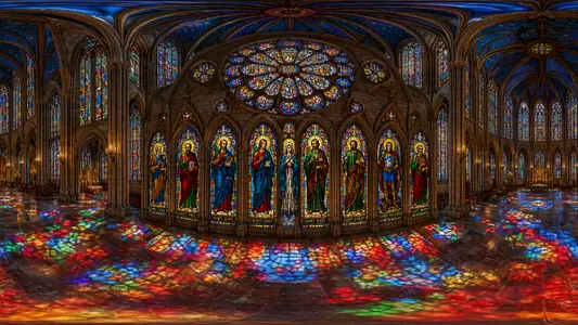 Inside a Gothic Stained Glass