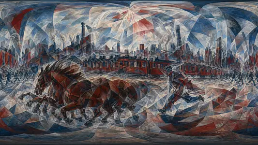 Inside a Boccioni Futurist Street